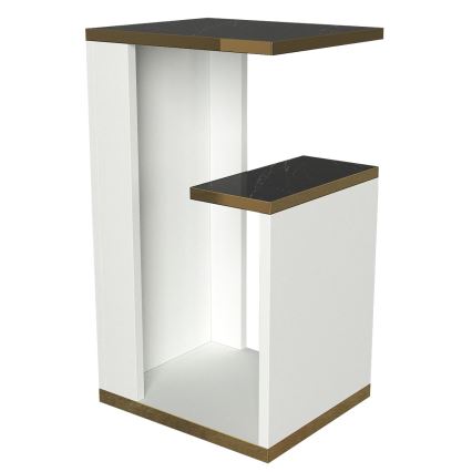 Table d'appoint RAVENNA 60x29,5 cm blanche/noire
