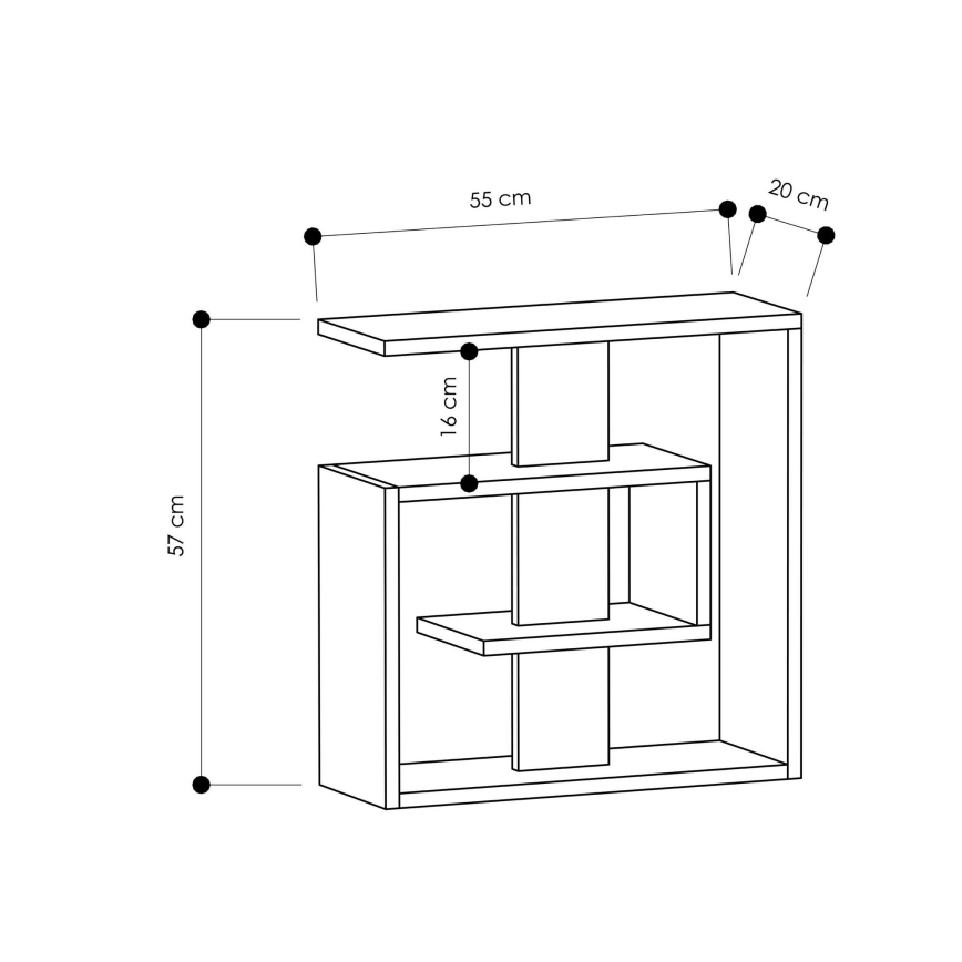 Table d'appoint SALY 57x55 cm blanche
