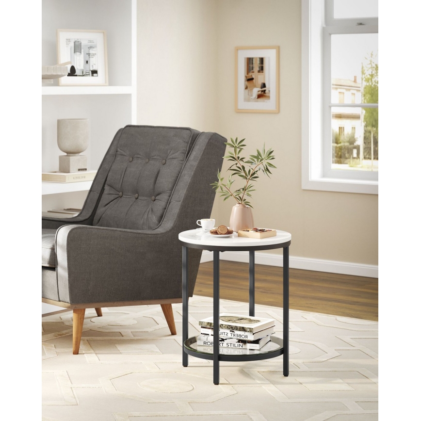 Table d'appoint SID noire/blanche