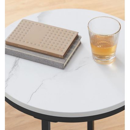 Table d'appoint SID noire/blanche