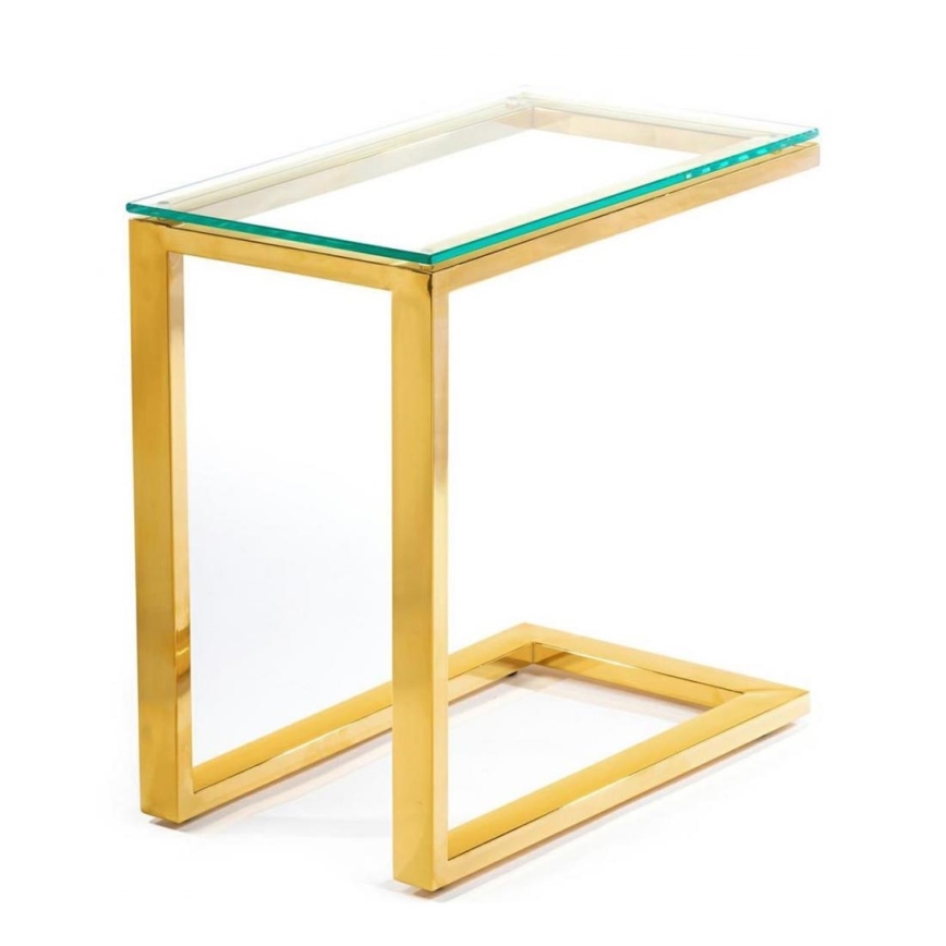 Table d'appoint STIVAR 51x50 cm doré/clair