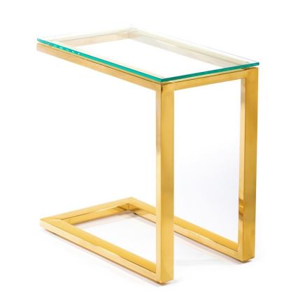Table d'appoint STIVAR 51x50 cm doré/clair