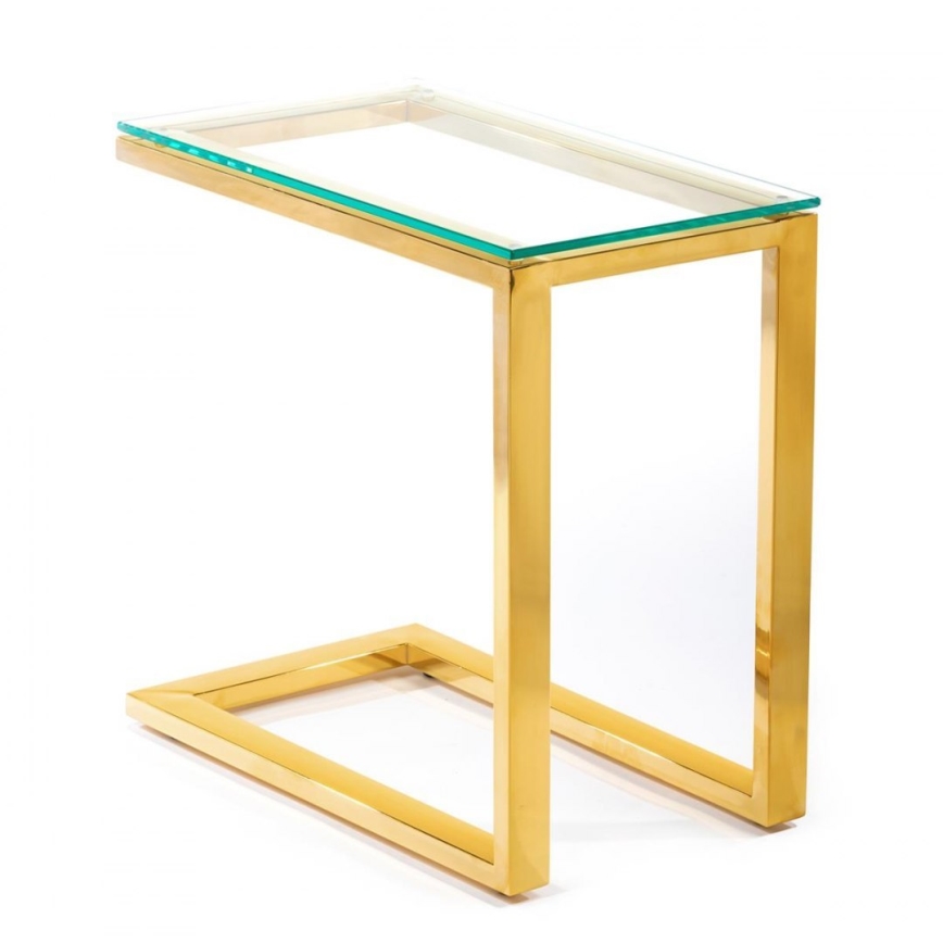 Table d'appoint STIVAR 51x50 cm doré/clair