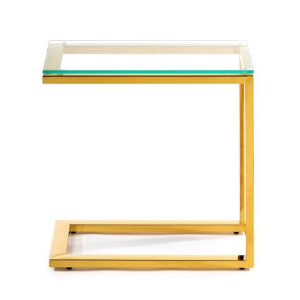 Table d'appoint STIVAR 51x50 cm doré/clair