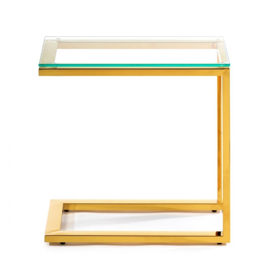 Table d'appoint STIVAR 51x50 cm doré/clair