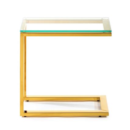 Table d'appoint STIVAR 51x50 cm doré/clair
