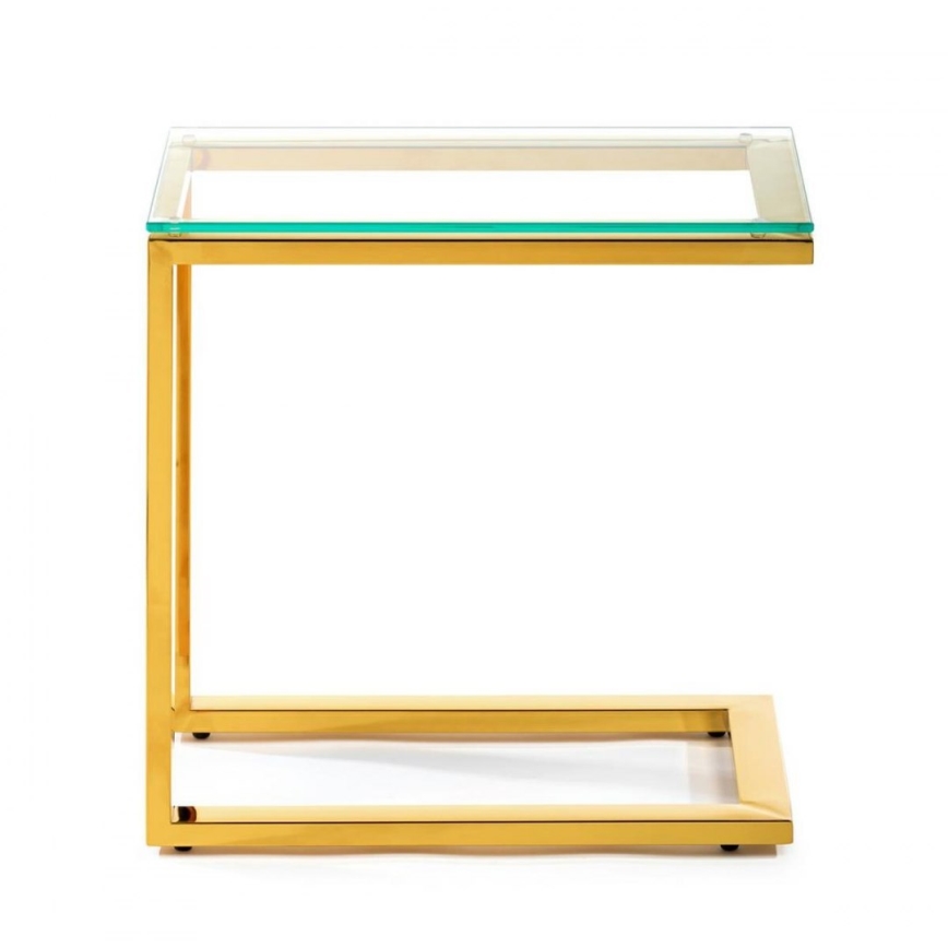Table d'appoint STIVAR 51x50 cm doré/clair