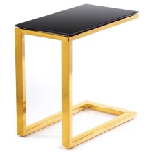 Table d'appoint STIVAR 51x50 cm doré/noir