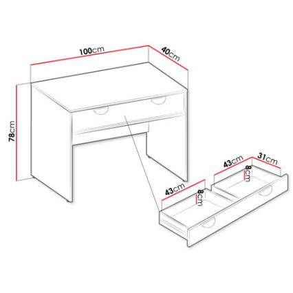 Table d'appoint VUNOTIS 78x100 cm noir