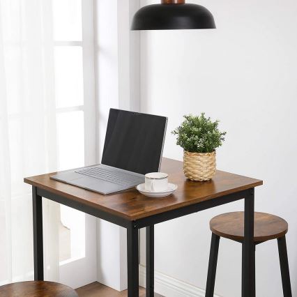 Table de bar BARTIS marron/noir