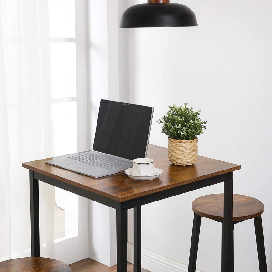 Table de bar BARTIS marron/noir