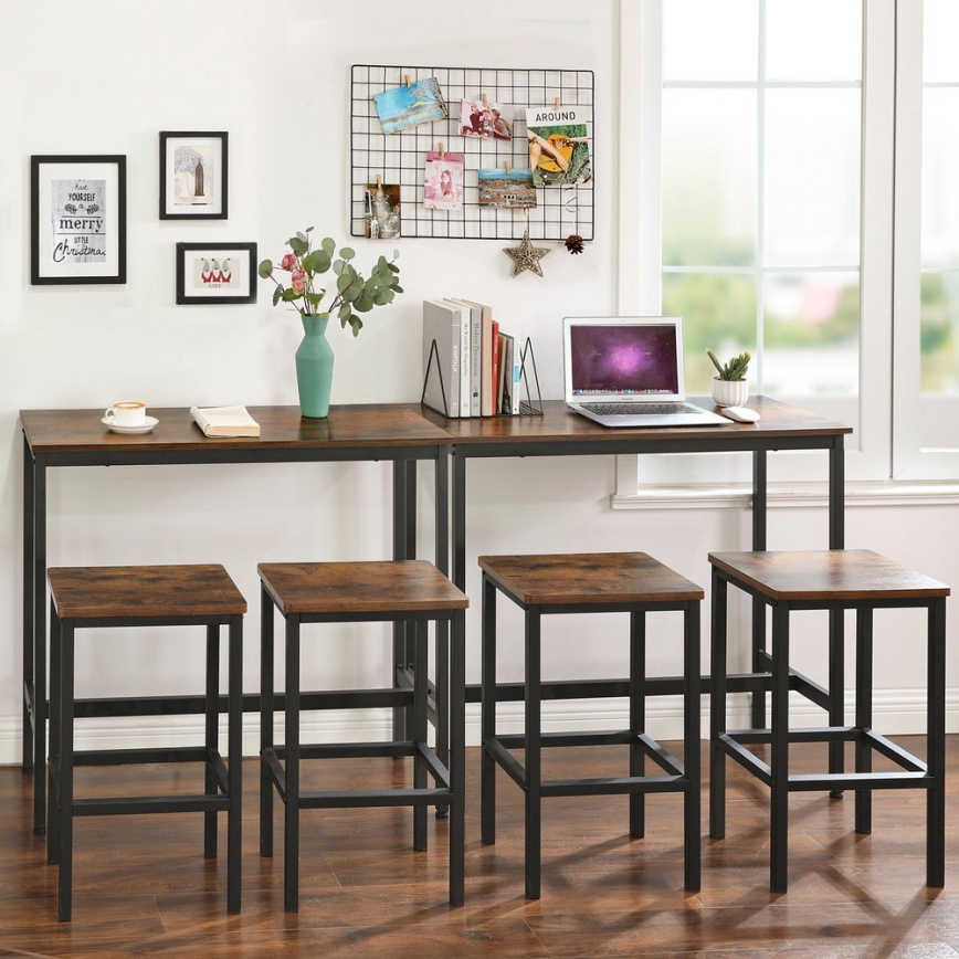 Table de bar BARTIS marron/noir