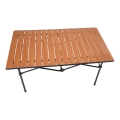 Table de camping avec plateau roulant 54x93 cm
