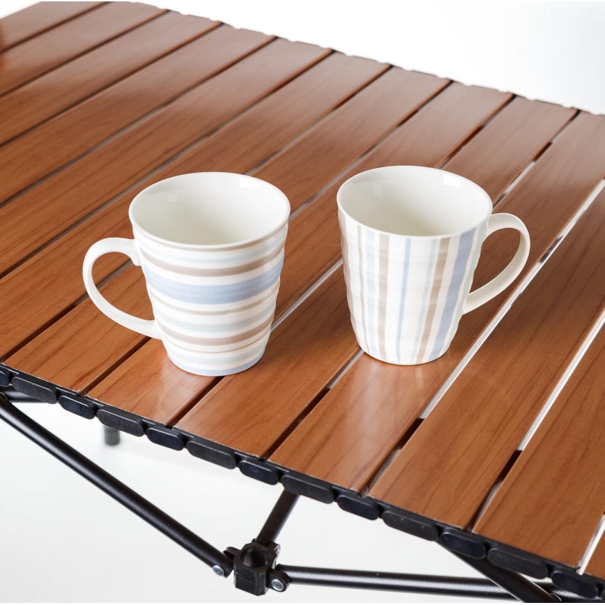 Table de camping avec plateau roulant 54x93 cm