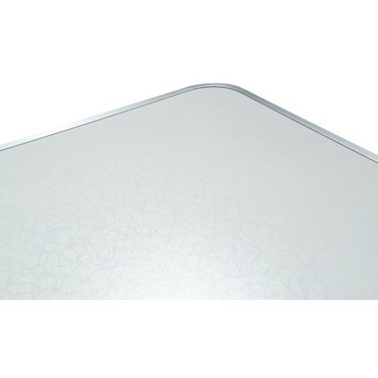 Table de camping pliable + 4x chaise blanc/chrome mat