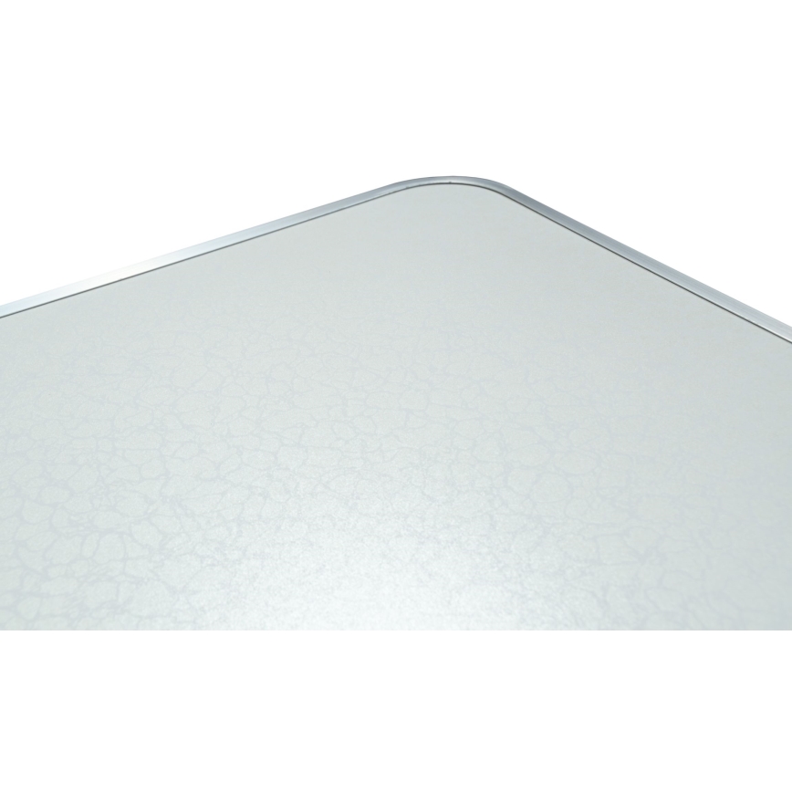 Table de camping pliable + 4x chaise blanc/chrome mat