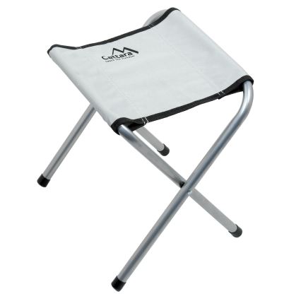 Table de camping pliable + 4x chaise blanc/chrome mat