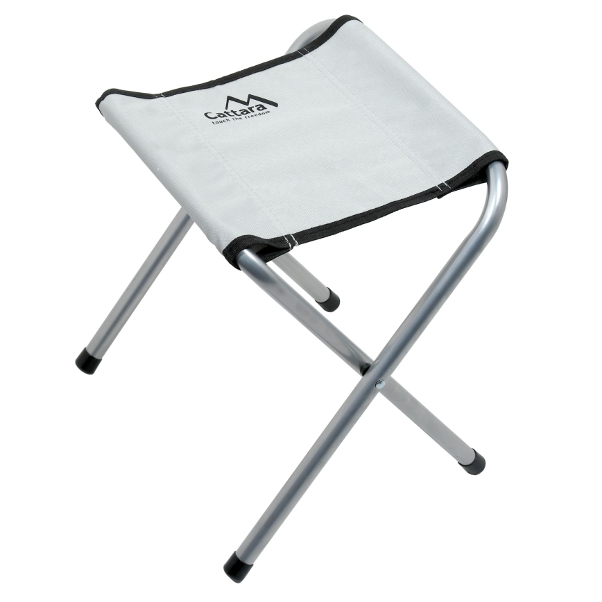 Table de camping pliable + 4x chaise blanc/chrome mat