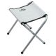 Table de camping pliable + 4x chaise blanche/chromé