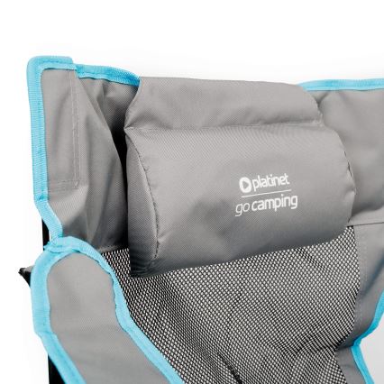 Table de camping pliable + chaise gris/bleu