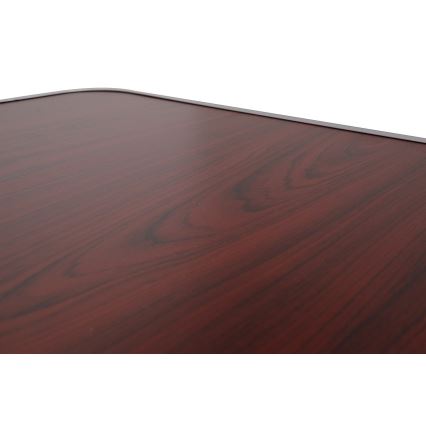 Table de camping pliable marron/chromé