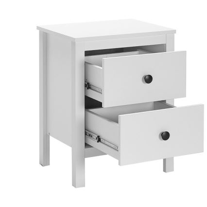 Table de chevet 61x46 cm blanc