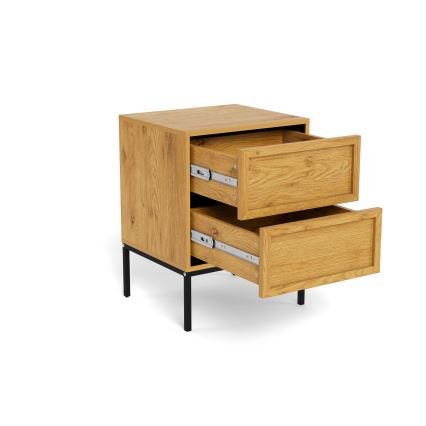 Table de chevet ALIN 46x40 cm, marron clair