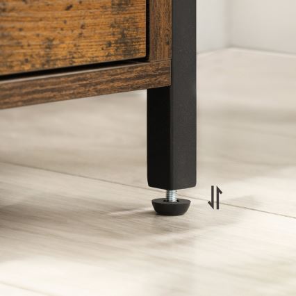 Table de chevet ARIN marron/noir