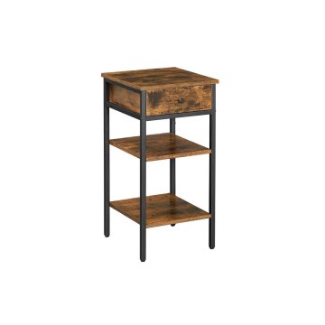 Table de chevet ARIN marron/noir
