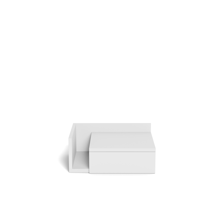 Table de chevet AVA 40 x 32 cm blanche