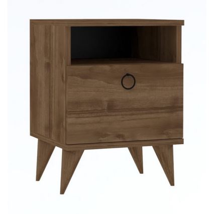 Table de chevet BARLO 40x37 cm marron