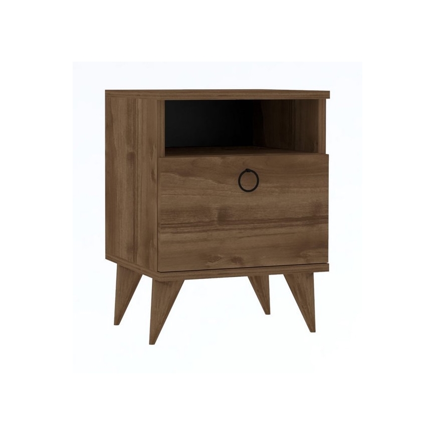 Table de chevet BARLO 40x37 cm marron