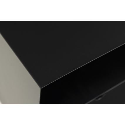 Table de chevet BEKIM avec fixation murale, noir