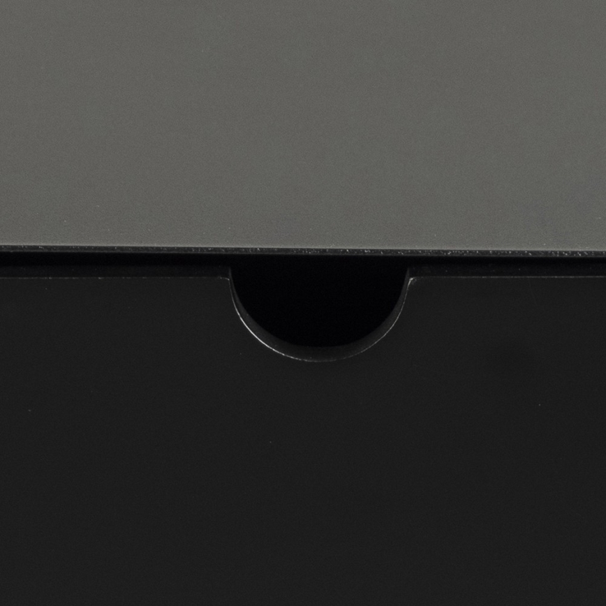 Table de chevet BEKIM avec fixation murale, noir