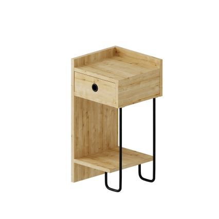 Table de chevet CACTUS 60x29,5 cm beige/noir