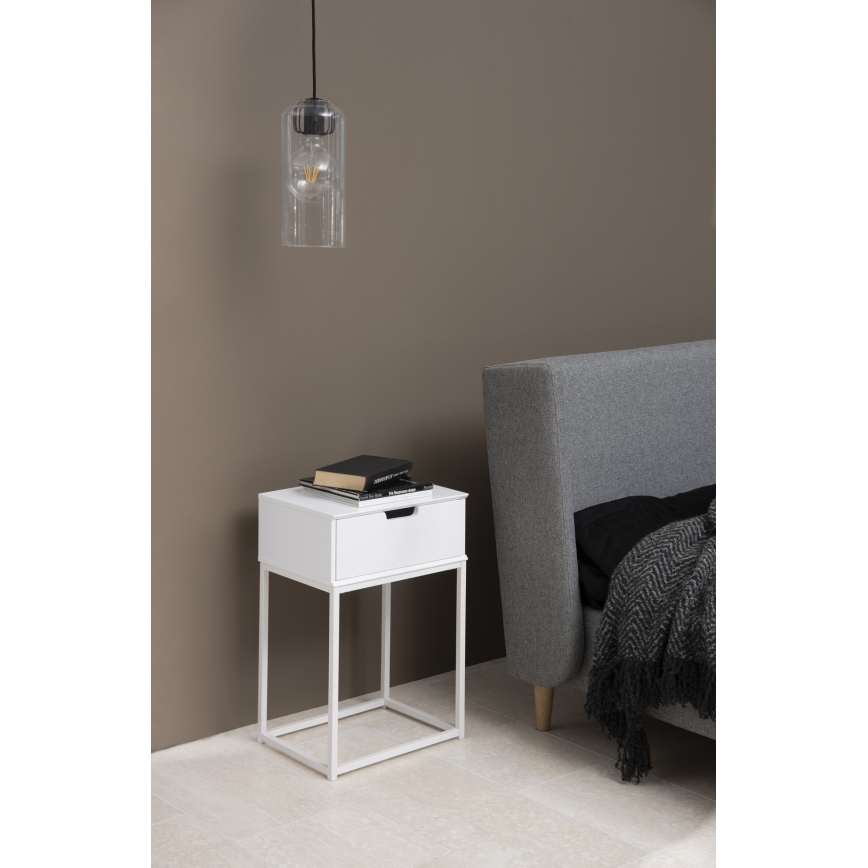 Table de chevet CARLY blanc