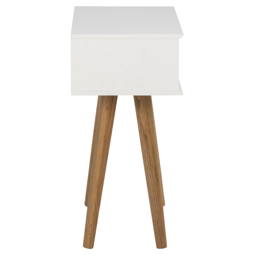 Table de chevet CARLY chêne/blanc