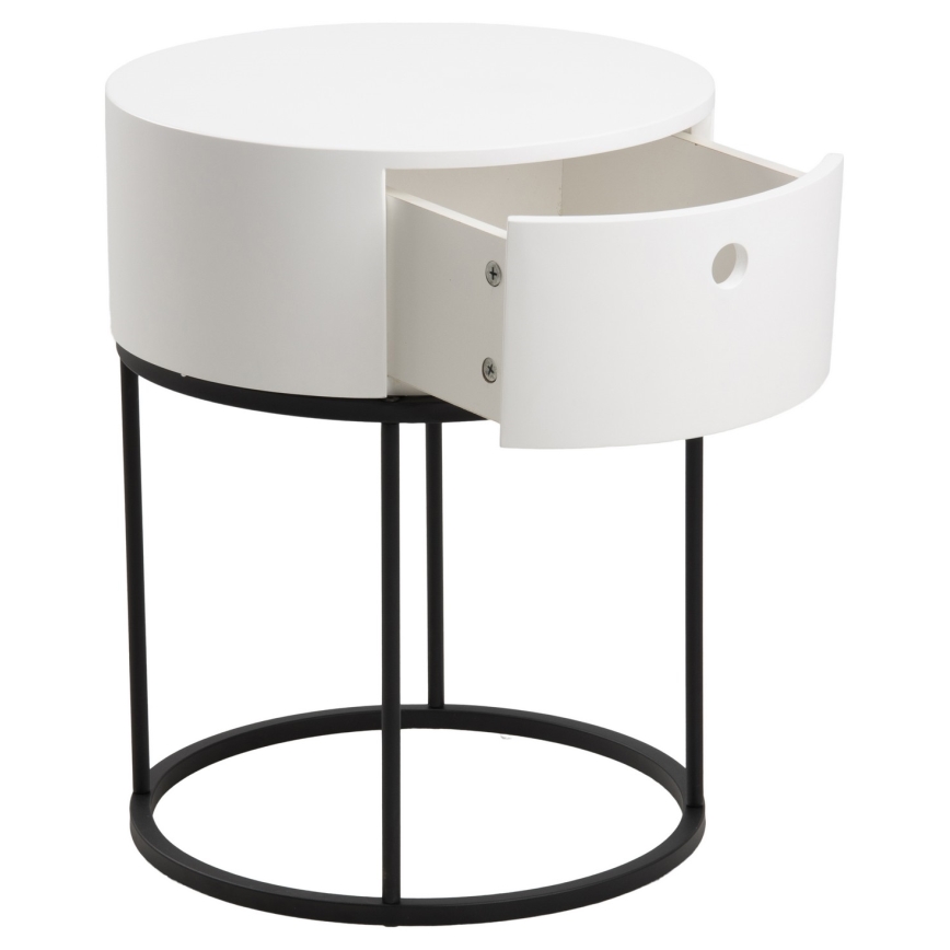 Table de chevet COLUM blanche