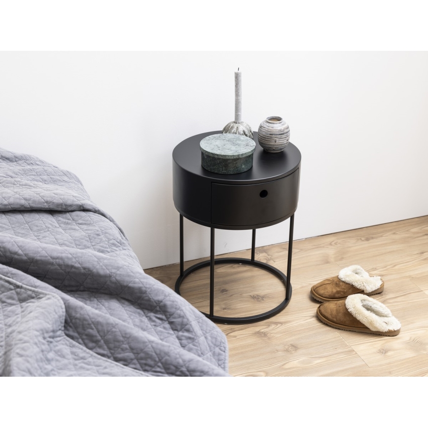Table de chevet COLUM noire