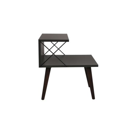 Table de chevet CROSS 55x50 cm anthracite