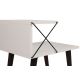 Table de chevet CROSS 55x50 cm blanche