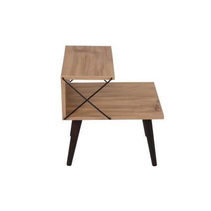 Table de chevet CROSS 55x50 cm marron