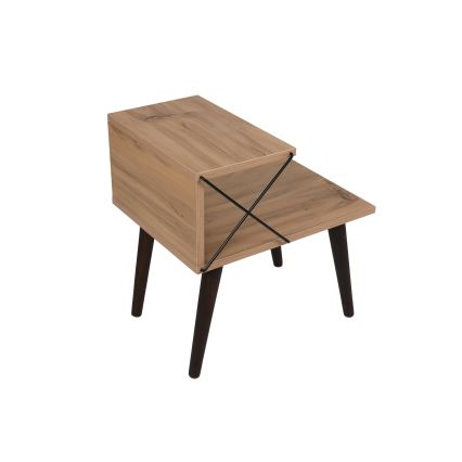 Table de chevet CROSS 55x50 cm marron