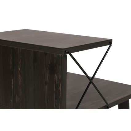 Table de chevet CROSS 55x50 cm marron