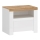 Table de chevet DAMINO 50,5x60 cm blanc/chêne wotan