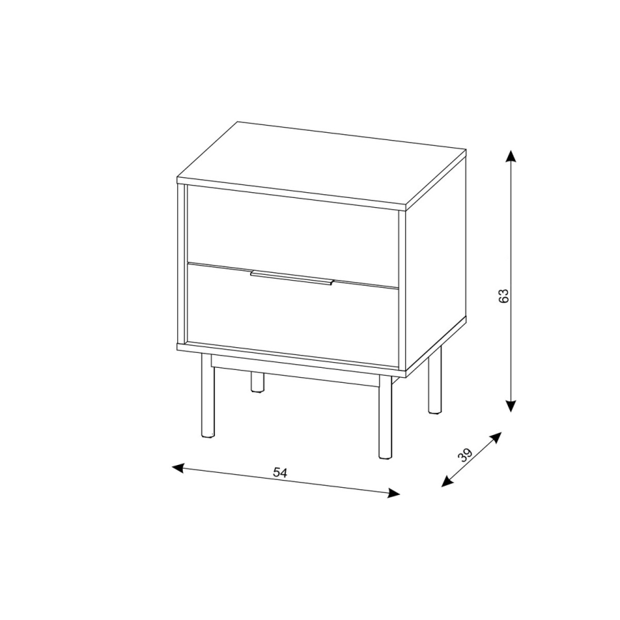 Table de chevet ELI beige
