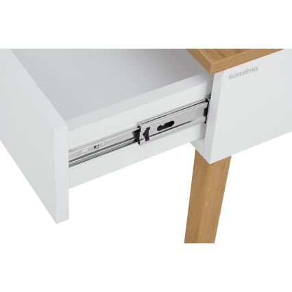 Table de chevet FRISK 60x48 cm chêne naturel/blanc