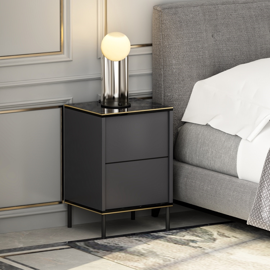 Table de chevet IMAJ 60x40 cm anthracite