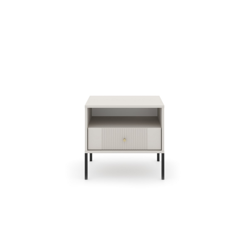 Table de chevet LUE beige/noir