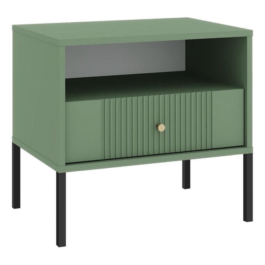 Table de chevet LUE vert/noir